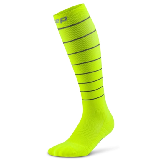 CEP PRO RUN REFLECTIVE TALL COMPRESSION SOCKS Компрессионные гольфы Салатовый - фото 321032
