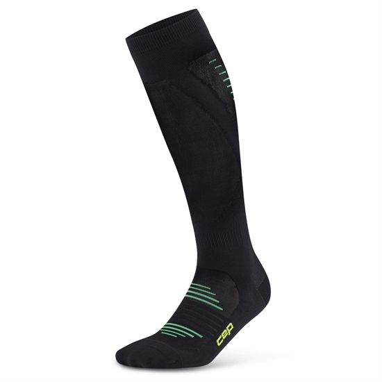 CEP PRO RUN ULTRALIGHT TALL COMPRESSION SOCKS (W) Компрессионные гольфы ультратонкие женские Черный - фото 321108