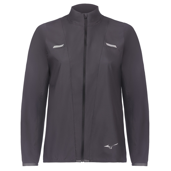 Mizuno TECH LIGHT (W) Куртка беговая ветрозащитная женская Черный - фото 321340