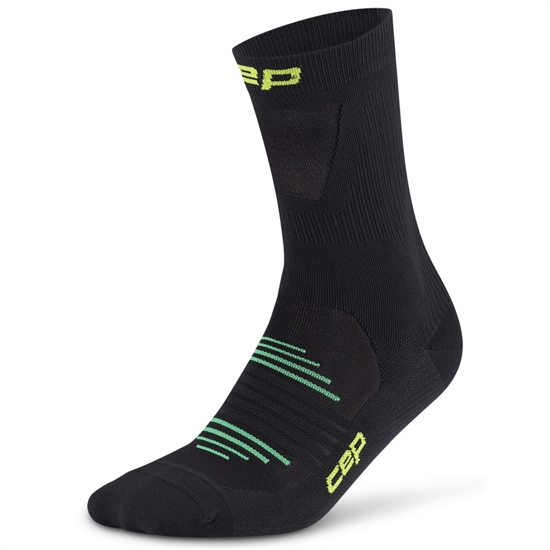 CEP RUN ULTRALIGHT MID CUT COMPRESSION SOCKS (W) Компрессионные носки женские Черный/Желтый - фото 321536