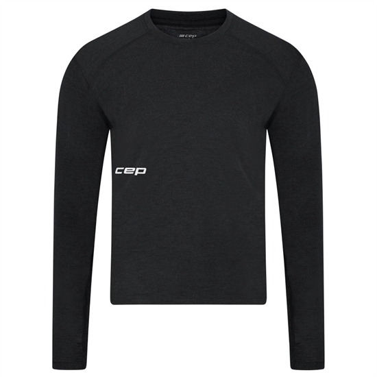 CEP CORE RUN MERINO LONG SLEEVE SHIRT Футболка утепленная беговая с длинным рукавом Черный - фото 321593
