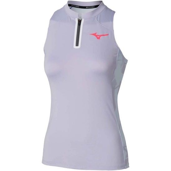 Mizuno DAYBREAKERS PRINTED TANK (W) Майка теннисная женская Фиолетовый - фото 322215