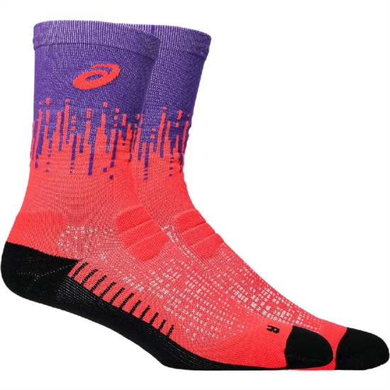 Asics PERFORMANCE RUN SOCK CREW Носки беговые Розовый/Фиолетовый - фото 322795