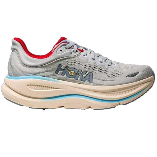Hoka BONDI 9 (W) Кроссовки беговые женские Серый/Красный - фото 323059