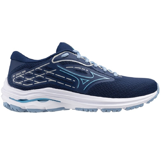 Mizuno WAVE EQUATE 8 (W) Кроссовки беговые женские Темно-синий/Голубой - фото 324298