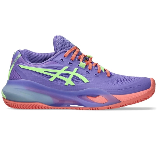 Asics GEL-RESOLUTION X PADEL (W) Кроссовки для падела женские Фиолетовый/Салатовый - фото 324844