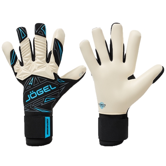 Jögel GENESIS UL4 EVOLUTION NEGATIVE HYBRID Перчатки вратарские Черный/Голубой - фото 325645