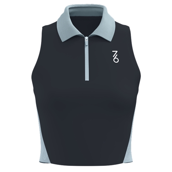 7/6 KRIS TOP "EBONY" Топ теннисный женский Темно-синий/Голубой - фото 325988