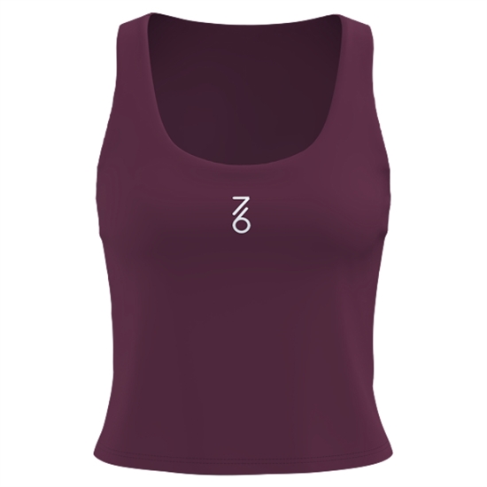 7/6 NATA SLEEVELESS T-SHIRT "POTENT PURPLE" Майка теннисная женская Бордовый - фото 325995