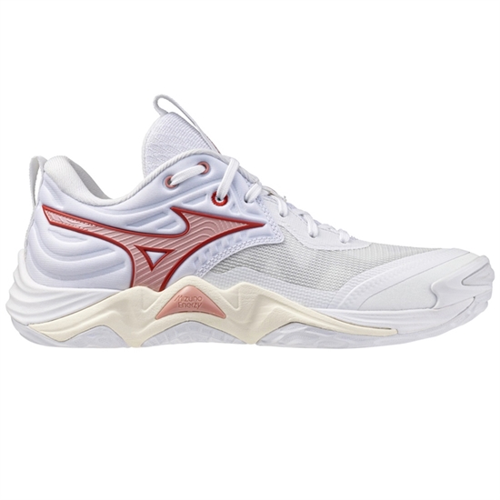 Mizuno WAVE MOMENTUM ELITE (W) Кроссовки волейбольные женские Белый/Красный - фото 326731