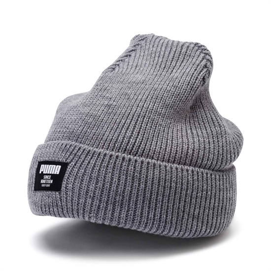 Puma RIBBED CLASSIC BEANIE Шапка Серый - фото 328319