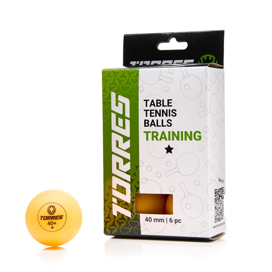 Torres TRAINING 1* (TT23015) Мячи для настольного тенниса (6 шт) Оранжевый - фото 328700