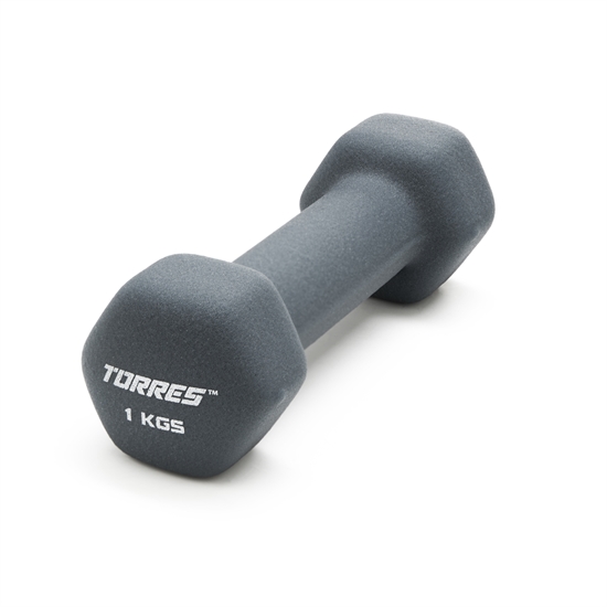 Torres PL522501 Гантель металлическая в неопреновой оболочке 1 кг - фото 328755