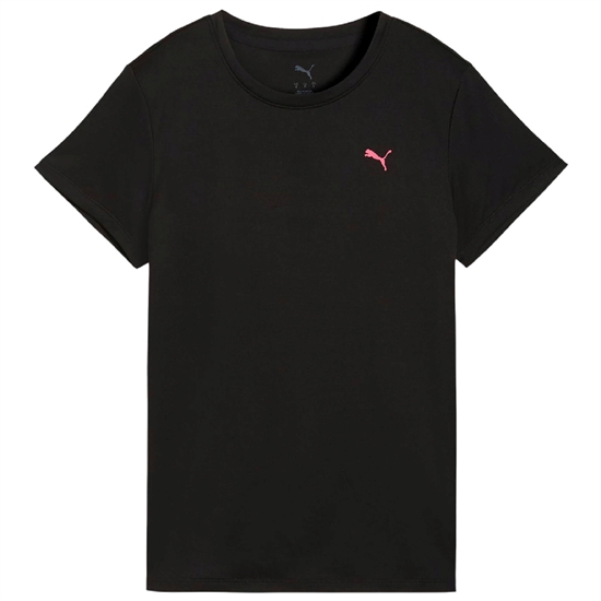 Puma RUN CLUB GRAPHIC TEE (W) Футболка беговая женская Черный/Розовый - фото 330299