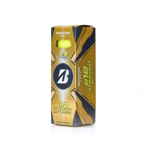Bridgestone E12 STRAIGHT MATTE YELLOW  Мячи для гольфа (3 шт) Желтый - фото 330892