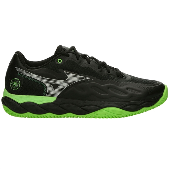 Mizuno WAVE ENFORCE COURT PADEL Кроссовки для падела Черный/Зеленый - фото 333977