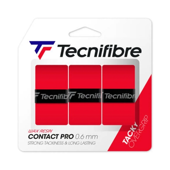 Tecnifibre CONTACT PRO 0.6mm ROUGE Овергрип (3 шт) Красный - фото 335484