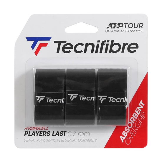 Tecnifibre PLAYERS LAST 0.7mm Овергрип (3 шт) Черный - фото 335485