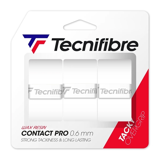 Tecnifibre CONTACT PRO 0.6mm BLANC Овергрип (3 шт) Белый - фото 335490