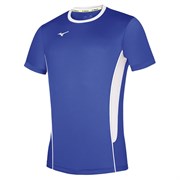 Mizuno AUTHENTIC HIGH-KYU TEE HIQ Футболка волейбольная Синий/Белый Mizuno AUTHENTIC HIGH-KYU TEE HIQ Футболка волейбольная Синий/Белый