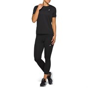 Asics KATAKANA SS TOP (W) Футболка беговая женская Черный/Белый