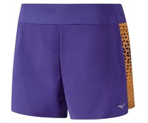 Mizuno PHENIX PRINTED SQUARE 4.0 (W) Шорты беговые женские Фиолетовый/Оранжевый Mizuno PHENIX PRINTED SQUARE 4.0 (W) Шорты беговые женские Фиолетовый/Оранжевый