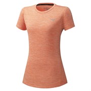 Mizuno IMPULSE CORE TEE (W) Футболка беговая женская Коралловый