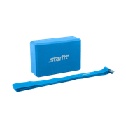 Starfit FA-104 Комплект из блока и ремня для йоги Синий
