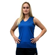 Asics SS TEE INDOOR (W) Футболка игровая волейбольная женская Синий Asics SS TEE INDOOR (W) Футболка игровая волейбольная женская Синий