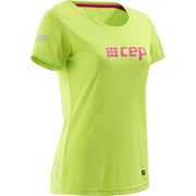 CEP RUN TEE (W) Футболка беговая женская Салатовый/Розовый