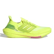 Adidas ULTRABOOST 21 Кроссовки беговые Желтый/Розовый