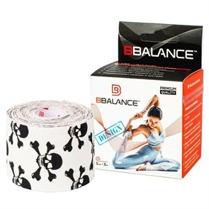 BBTape KINESIO DESIGN 5смx5м Тейп Черепа Белый/Черный BBTape KINESIO DESIGN 5смx5м Тейп Черепа Белый/Черный