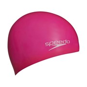 Speedo PLAIN MOULDED SILCONE CAP JR Шапочка для плавания детская Розовый