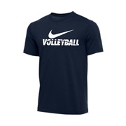 Nike MEN'S VOLLEYBALL TEE Футболка волейбольная Темно-синий/Белый