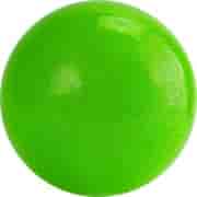 Rusbrand AGP-19 Мяч для художественной гимнастики однотонный 19 см Зеленый с блестками