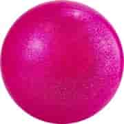 Rusbrand AGP-15 Мяч для художественной гимнастики однотонный 15 см Розовый с блестками