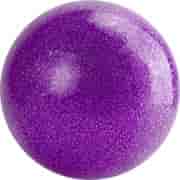 Rusbrand AGP-15 Мяч для художественной гимнастики однотонный 15 см Фиолетовый с блестками