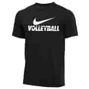 Nike MEN'S VOLLEYBALL TEE Футболка волейбольная Черный/Белый* Nike MEN'S VOLLEYBALL TEE Футболка волейбольная Черный/Белый*