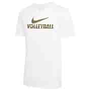 Nike MEN'S VOLLEYBALL TEE Футболка волейбольная Белый/Золотой