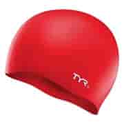 TYR WRINKLE FREE SILICONE CAP Шапочка для плавание Красный/Белый