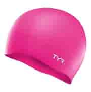 TYR WRINKLE FREE SILICONE CAP Шапочка для плавание Розовый/Белый