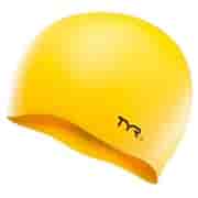 TYR WRINKLE FREE SILICONE CAP Шапочка для плавание Желтый/Черный