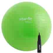Starfit GB-109, 55 СМ, 900 Г Фитбол антивзрыв с ручным насосом Зеленый