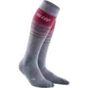 CEP SKI THERMO MERINO TALL COMPRESSION SOCKS Компрессионные гольфы с шерстью мериноса для катания на лыжах Серый/Красный CEP SKI THERMO MERINO TALL COMPRESSION SOCKS Компрессионные гольфы с шерстью мериноса для катания на лыжах Серый/Красный