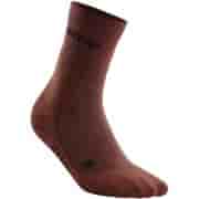 CEP COLD WEATHER MID-CUT SOCKS (W) Компрессионные носки для бега с шерстью мериноса женские Бордовый