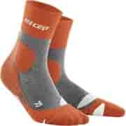 CEP HIKING MERINO MID CUT COMPRESSION SOCKS (W) Компрессионные носки для активного отдыха на природе женские Оранжевый/Серый
