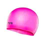 TYR WRINKLE FREE JUNIOR SILICONE CAP JR Шапочка для плавание детская Розовый