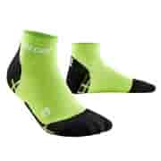 CEP ULTRALIGHT LOW CUT COMPRESSION SOCKS (W) Компрессионные короткие носки для бега ультратонкие женские Зеленый/Черный