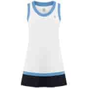 Poivre Blanc MERYL DRESS Платье теннисное детское Белый/Голубой/Темно-синий