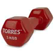 Torres PL522205 Гантель металл в виниловой оболочке 3 кг